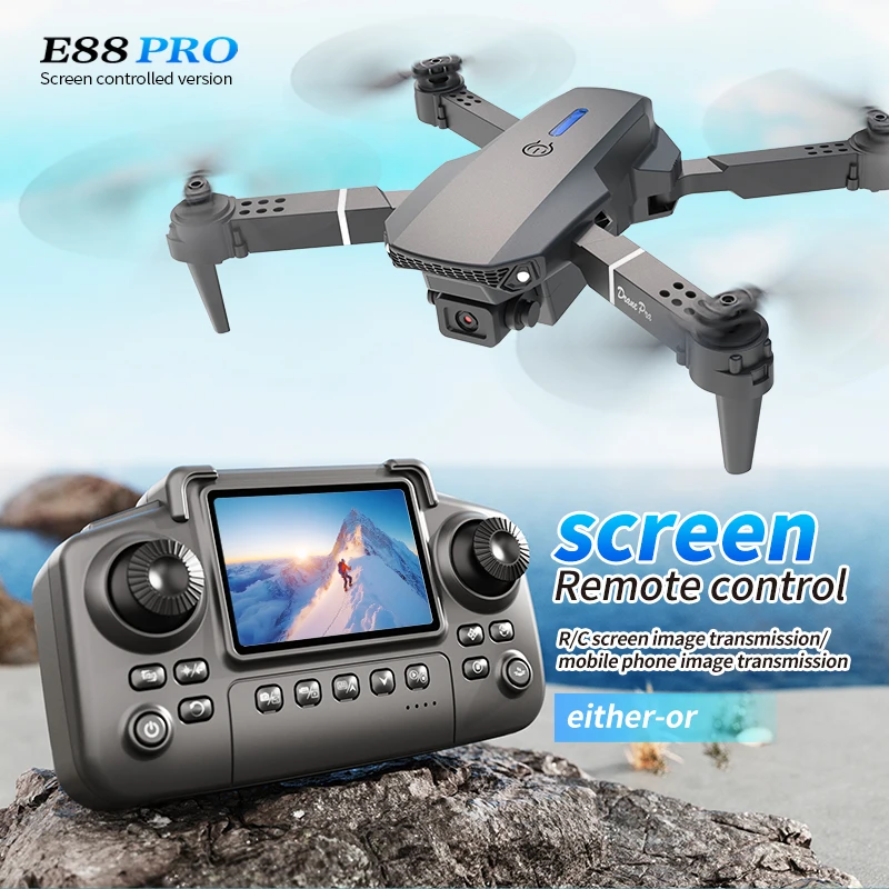 Drone Photogrammetry - Профессиональный дрон E88 PRO с экраном
