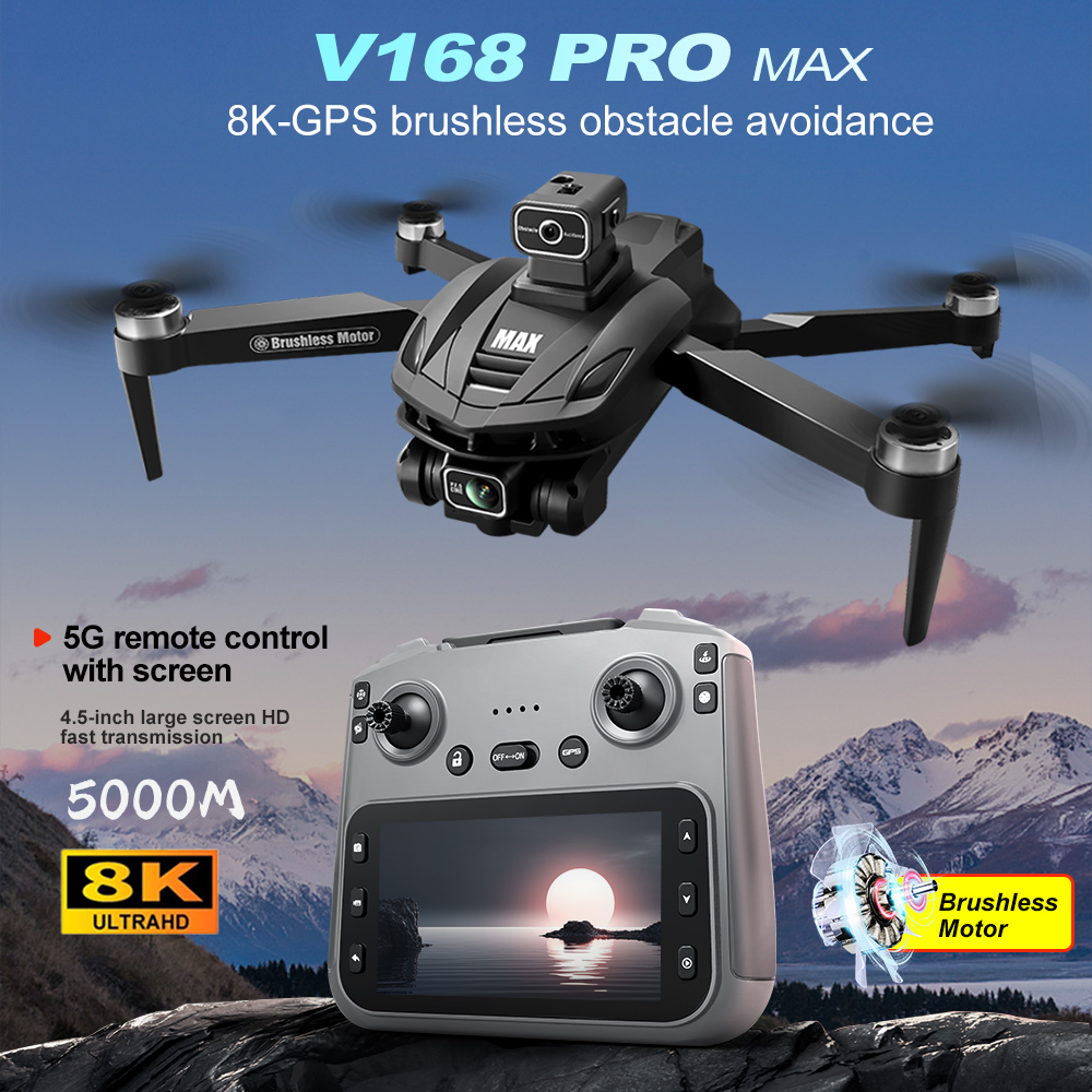 Drone Aerial Photography - V168 PRO Max GPS Дрон 8K
