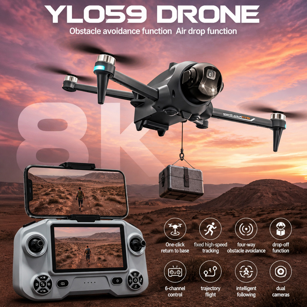 Drone Multispectral - НОВЫЙ Дрон YL059 с GPS, автоматическим