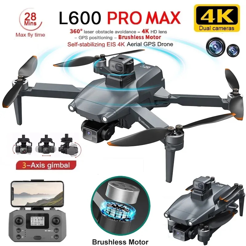 Drone Photogrammetry - L600 PRO MAX GPS Дрон Профессиональный
