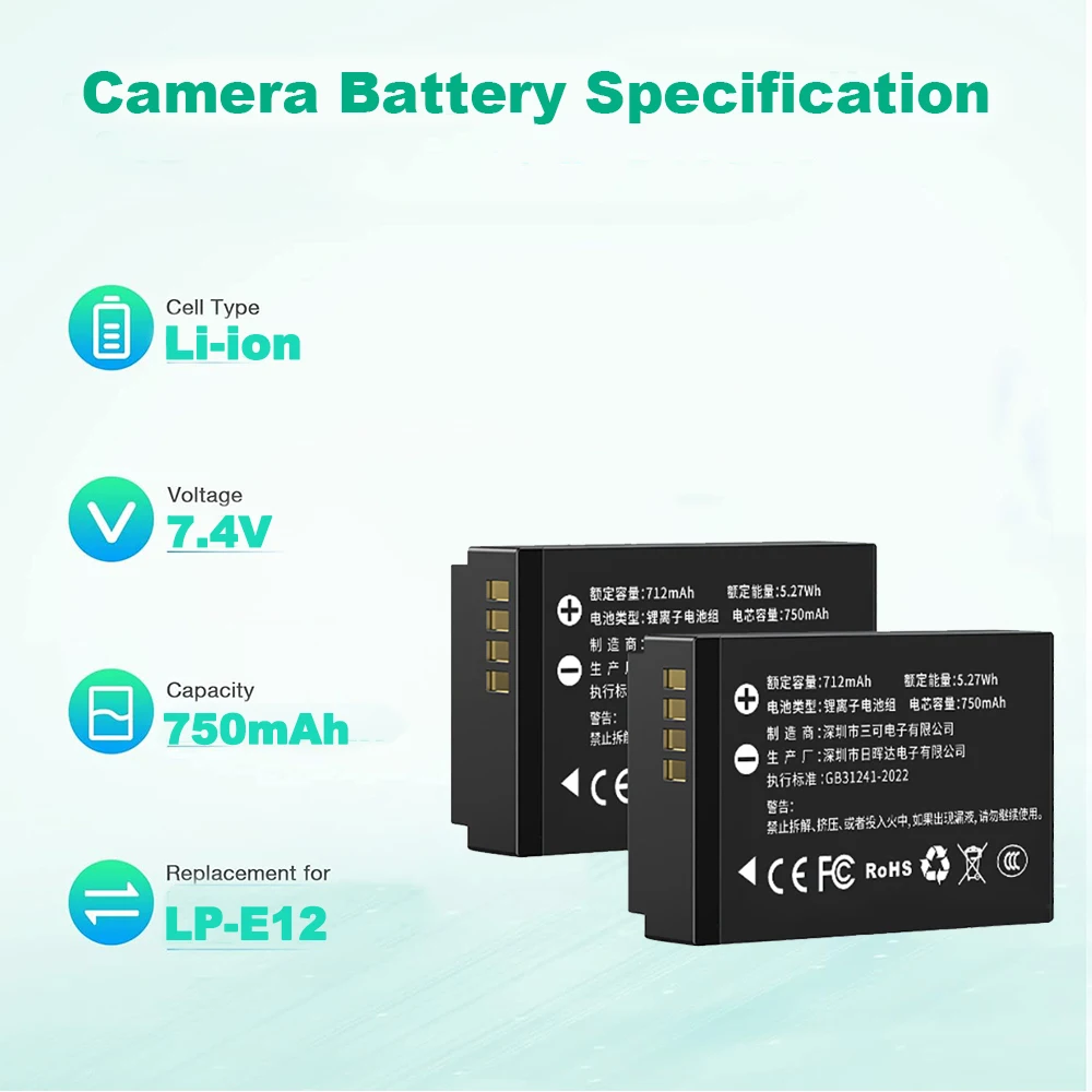 Новый аккумулятор LP-E12 для к – обзор и цена Canon Camera Eos M50 Mark Ii